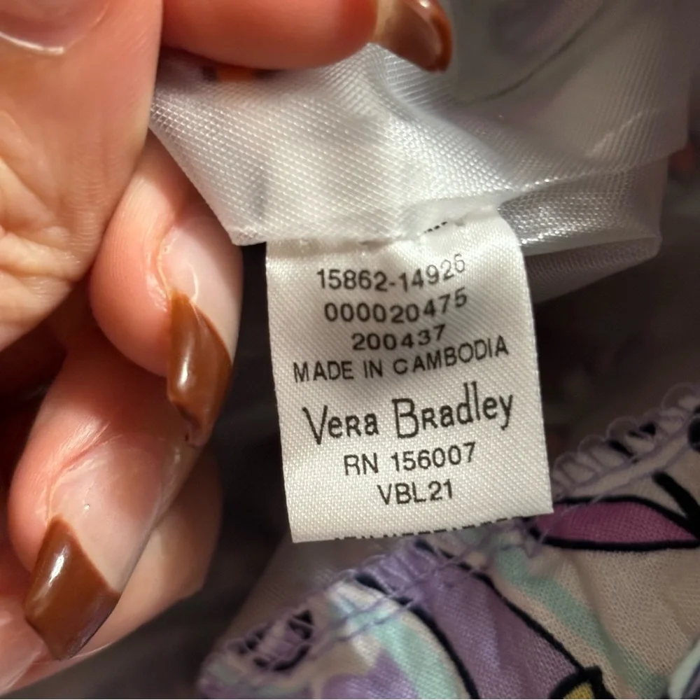 Vera Bradley Lunch Sack Bag Blue 10" x 12" Lined Cooler - Picture 5 of 5